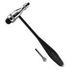 MDF® Tromner Neurological Reflex Hammer with built-in brush for cutaneous and superficial responses (MDF555) (Black (NoirNoir))