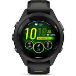 Garmin Forerunner® 265S Running Smartwatch, Colorful AMOLED Display, Training Metrics and Recovery Insights, Black and Amp Yellow, 42 mm