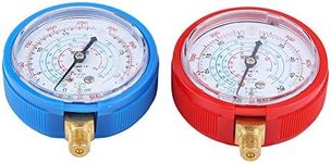 AC Diagnostic Manifold Gauge Set Pair of Air Conditioner R410A R134A R22 Refrigerant High & Low Pressure Gauge Kit Measureman Refrigeration Pressure Gauge hi side ac pressure gauge