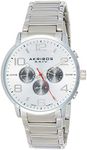 Akribos XXIV Men's AK803SSW Analog Display Swiss Quartz Silver Watch