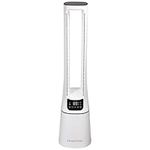 Russell Hobbs Bladeless Quiet Tower Fan with Remote Control, Tall Standing Fan, 105cm Tall, 10 Speed Settings, 12 Hour Adjustable Timer, Oscillating Fan 22W, White, 2 Years Guarantee RHBLDL12