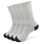 TMD THEME DESIGNER Diabetic Socks Non Binding Loose Top Extra Wide Full Cushion Thick Warm Socks Grey for Men -GL4