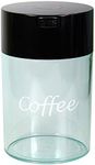 Tightpac America, Inc. Coffeevac 1 lb - The Ultimate Vacuum Sealed Coffee Container, Black Cap & Clear Body w/Logo