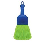 Lola Products Whisk Broom | Handheld Brush | Durable Poly Fiber & Nylon Bristle | Whisks Away Dirt & Dust | 9.5"L & 4"W Brush Head W/ Hang Hole For Easy Storage | Great For Indoor Or Outdoor Cleaning