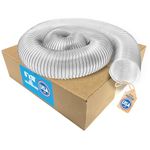 6" x 10' (6 inch Diameter by 10 feet Long) Ultra-Flex Clear Vue Heavy Duty PVC Dust, Debris and Fume Collection Hose - Made in USA!