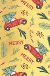 Red Vintage Car Marry Christmas Notebook: CHRISTMAS CAR AND CANDY CANE