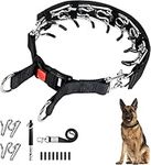 Dog Prong Traing Collar,Choke Pinch Collar for Dogs [2 Extra Links][Dog Whistle][Cover] with Snap Buckle and Rubber Caps, No Pull Dog Collar for Medium Large Breed Dogs [Small]