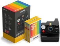 Polaroid Now+ 3rd Generation I-Type Instant Camera + Film Bundle - Now+ Bluetooth App Controlled Black Camera + 16 Color Photos (6562)