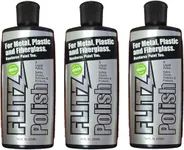 Flitz Metal Polish and Cleaner Liquid for All Metal, Also Works On Plastic, Fiberglass, Aluminum, Jewelry, Sterling Silver: Great for Headlight Restoration and Rust Remover, 7.6 oz - 3 Pack