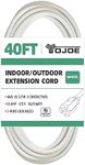 YOJOE 40 Foot White Outdoor Extension Cord - 16/3 SJTW Waterproof Extension Cable with 3 Prong Grounded Plug - 16 Gauge Extension Cord for Garden, Lawn, Yard Decorations Outdoor - UL Listed