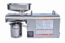 Savaliya Industries Stainless Steel Si-702R With Temp. Controller Oil Press Machine/Mini Domestic Oil Maker/Extraction Machine (Silver) Made In India, 350 Watts