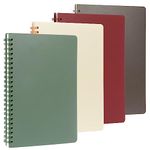 Skycase A5 Spiral Notebook, [4 Pack] College Ruled Spiral Notebook, PP Hardcover Spiral Notebook Ruled Lined Journal Notebook Bulk, 80 Sheets / 160 Pages Spiral Bound Notebook 6.1"x 8.26"