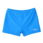 TIZAX Boy's Swimming Boxers Kids Aquashorts UPF 50+ Swim Trunks for Little & Junior Boy Blue 6 Years