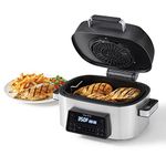 Starfrit 7-in-1 Indoor Air Fryer Grill - 6L Cooking Capacity - Air Fryer Basket & Cast Aluminum Grill Plate - 1660W