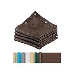 Breathable Sun Shade Sail 1.2 x 4.5 m Anti-UV 95% UV Block Sunscreen Awnings with Cable Ties For Outdoor Patio Party, Brown A