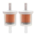 Inline Fuel Filter compatible with Briggs Stratton 691035, 40 Micron 1/4" Diesel Petrol Fuel Filter Fit for Lawn Mowers, Small Tractors, Garden Equipment, Snowmobiles, 6mm and 8mm Pipes