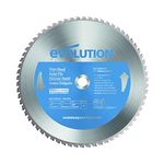 Evolution Power Tools T355TCT-90CS Circular Saw Blade (AKA TCT Saw Blade) For Cutting Thin Steel - Carbide Tipped Metal Saw Blade Produces Virtually No Heat, Burrs or Sparks, 355 mm