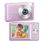 Digital Camera, Digital Compact Camera FHD 1080P 44MP Portable Digital Cameras with Anti-shake 2.4" LCD Screen Rechargeable Photography Camera Vlogging Camera for Beginners,Boy,Girl (No SD card)