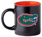 Boelter Brands Two Toned Matte Black Coffee Mug, NCAA Team Logo with Inner Team Color (Florida Gators)