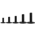 FINGER TEN Golf Rubber Tees for Driving Range Mats Value 5 Pack, Durable for Practice Mat Top Holder Indoor Outdoor (Black, Mixed Size)