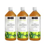 Kapiva Wild Amla Juice (3L) | Suitable for healthy Hair & Skin | Detox juice for weight loss | Natural Source of Vitamin C | Organic & Natural Juice Made With Cold Pressed Amla from Pratapgarh | No Added Sugar | Super Saver Pack of 3