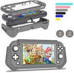 Protective Case for Nintendo Switch Lite, Full Protection Switch Lite Cover, TPU Shock-Absorption and Anti-Scratch for Nintendo Switch Lite Skin with Bult-in Screen Protector & Thumb Grip Caps, Gray