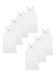 Lux Cozi Boys White Cotton Vest Pack of 7 (Size : 11-12 Years)