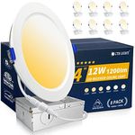 LTBLIGHT 8 Pack Recessed Lighting 4 inch, 4000K Ultra-Thin LED Canless Recessed Lighting, Retrofit Dimmable Recessed Lights, 1200LM 12W=150W Wafer Lights - ETL & Energy Star Certified