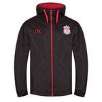 Liverpool FC Official Football Gift Mens Shower Jacket Windbreaker Large Black