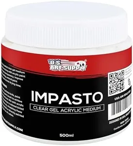 U.S. Art Supply Impasto Clear Gel Acrylic Medium, 500ml Tub