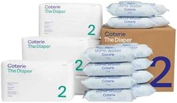 Coterie Baby Diapers + Wipes Baby Kit, Size 2 (186 Count) + 12 Wipe Packs (672 Wipes) Made with Plant-Based Fibers, Hypoallergenic, Designed for Sensitive Skin, Clean Ingredients