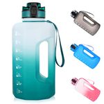 GEMFUL Big Water Bottle Half Gallon with Handle Sports Water Jug BPA Free for Gym Fitness