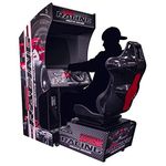 Creative Arcades Full Size Commercial Grade Seated Racing Arcade Machine | 107 Racing Games | 32" LCD Screen | Seat | Steering Wheel | Pedals | 3 Year Warranty