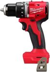 Milwaukee 3601-20 M118 18V Lithium-Ion Brushless Cordless 1/2 in. Compact Drill/Driver (Tool Only), Red