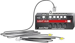 Just Plug: Lights & Hub Set w/Dimmer Controls: Warm White Stick-On LED Lights w/24 Cable (2) Woodland Scenics