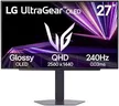 LG 27GX704A-B 27-inch Ultragear QHD (2650x1440) OLED Gaming Monitor 240Hz, 0.03ms, NVIDIA G-Sync Compatible, AMD FreeSync Premium Pro, VESA Display HDR TrueBlack400, HDMI 2.1, DisplayPort, Black