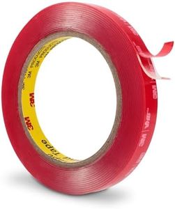 3M VHB Tape Double Sided Tape Automotive 0.5''x15.4Ft Clear, Heavy Duty Mounting Tape 4910 Adhesive Waterproof Foam Tape for Car Home Office Decorative Trim Nameplate Indoor Outdoor, 0.04in Thick