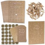 Kraft Baby Shower Game Set by Kate Aspen, Set of 50 Advice Cards & DIY Baby Shower Scratch Off Game, Girl, Boy or Gender Neutral Boho Baby Shower Decorations