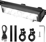 Bike Lights Set USB Rechargeable, 2800LM Super Bright Bike Front Light Flashlight 5 Lighting Modes, 4800 mAh Waterproof Bicycle Lights for All Bike Mountain