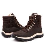 kingshow Men's 1705 Work Snow Boots, Brown, 13