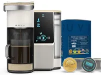 BRUVI The Bundle | Single-Serve Coffee System | Includes 20 Coffee and Espresso B-Pods Coffee Brewer