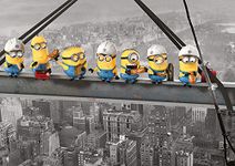 Pyramid International Despicable Me Minions Lunch On A Skyscraper Canvas Print, Cotton, Multi-Colour, 1.8 x 85 x 120 cm