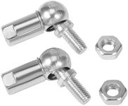 uxcell CS10 Rod End Ball Bearing with Stud, Right-Hand Female Thread M6x1.0, Right-Hand Male Thread M6x1.0, Self-lubricating Carbon Steel Ball Socket Endfitting 2pcs