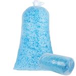 DR.DUDU 5lbs Shredded Memory Foam Filling for Bean Bag Filler, Soft and Convenient Pillow Stuffing Foam for Couch Cushion Dog Bed Chair Arts Crafts, Added Gel Particles (Blue)