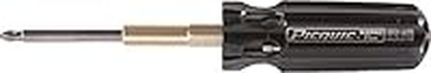 Picquic 88001 SIXPAC Plus Multi-Bit Screwdriver with Seven Bits, Carded, Full-Size, Black Transparent (Black opaque)