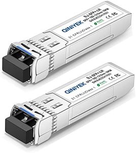 QINIYEK 10GBase-LR SFP+ Transceptor, 10G Módulo SFP+ LC monomodo para Cisco SFP-10G-LR, Ubiquiti UF-SM-10G,Meraki MA-SFP-10GB-LR, Mikrotik, Supermicro, Netgear(SMF,1310nm,10km,DDM)(Paquete de 2)