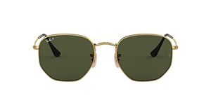 Ray-Ban unisex adult Rb3548n Flat Lens Sunglasses, Gold/Green Polarized, 51 mm US