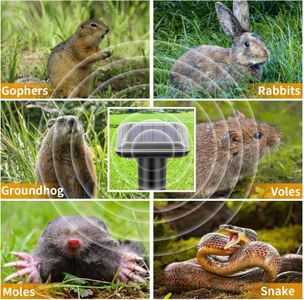 Ultrasonic Solar Mole Repellent Stakes, 4-Pack – Outdoor Pest Control