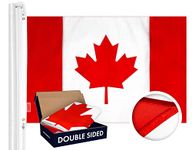 G128 – Canada (Canadian) Flag | 3x5 feet | Double Sided Embroidered 210D Heavy Duty Polyester – Indoor/Outdoor, Vibrant Colors, Brass Grommets, 3-ply