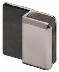 (Brushed Nickel) - CRL Brushed Nickel Bevelled Style Frameless Shower Door Stop